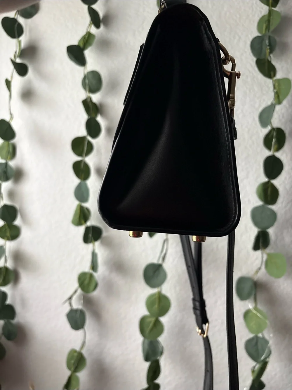 Coach Black Leather & Brown Signature Turnlock Satchel